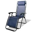 Caravan Canopy Zero Gravity Reclining Chair with Adjustable Headrest, Blue