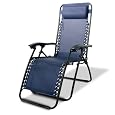 Caravan Canopy Zero Gravity Reclining Chair with Adjustable Headrest, Blue