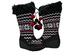 Juicy Couture - Juicy Couture Snowball in Black Knit Winter Boots