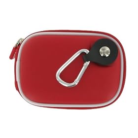 rooCASE EVA Hard Shell (Red) Case with Memory Foam for Nikon Coolpix S8000 14 MP Digital Camera Black