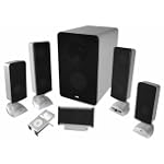 Cyber Acoustics 6 pc Brushed Aluminum Series Speakers CA-5648