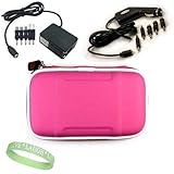TomTom GPS Models (TomTom One XL Seires, TomTom go Series,..ect) Size 4.3. Hot Pink (Magenta) 2nd Edition Eva Carrying Case for All Size 4.3 Garmin Models + Car Charger + Wall Charger + Live*Laugh*Love Wristband