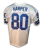 Autographed Alvin Harper Dallas Cowboys White Jersey Inscribed Super Bowl Champs 92 93