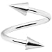 16 Gauge Stainless Steel 4mm Spike Spiral Twister Ring - 3/8
