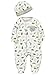 Little Me Tiny Dino Footie Pajamas Boys Footed Sleeper and Hat Off-White 6 Months