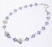 Chic A Boo Children's Triple heart charms on Crystal Bracelet CB009, 6 Bracelet made from Light Purple and Clear Swarovski Crystals with Sterling Silver Triple Heart and fittings