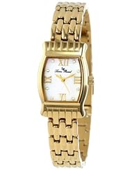 Lucien Piccard Womens LP-12384-YG-02MOP Alca White Mother-Of-Pearl Dial Gold Ion-Plated Stainless Steel Watch