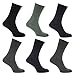 Universal Textiles Mens Stay Up Non Elastic Diabetic Socks (Pack Of 6)