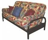 Cottonwood Manhattan Black with Steel Grid Mainframe Convertible Futon Frame