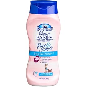 Coppertone Waterbabies Sunscreen Lotion Pure & Simple, SPF 50, 8-Ounce Bottles (Pack of 2)