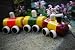 Pom Pom Rail Pull Train Organic Wood Toy Fair Trade Hand Made NEW