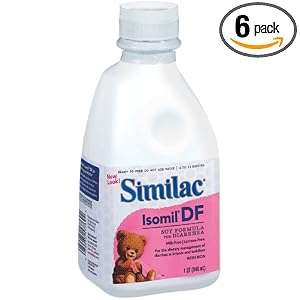 Isomil DF Soy Formula For Diarrhea, Ready to Feed, Case of Six Bottles- each 32 Fluid Ounces