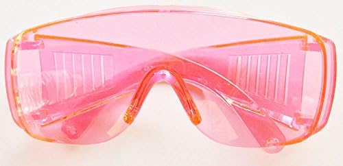 Pc Eye Protection Safety, Transparent Safety Goggles, Dust Proof Splash Proof, Fashion Glasses Kt15 (Pink)