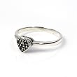 Sterling Silver Marcasite Rings - Heart - Sizes: 7-9
