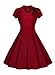 Miusol Women's Vintage V-Neck Cap Sleeve Evening Party Swing Dress