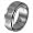 Stainless Steel Spinning Brushed and Polished Finish Ring with Roman Numerals Design Engraved 6