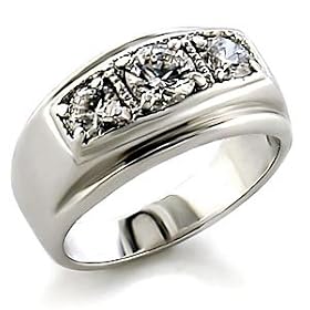 MENíªS CZ RINGS - Past Present Future CZ Ring for Men