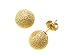 14k Yellow Gold 8mm Laser Cut Ball Earrings LIFETIME WARRANTY