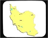Decorated Mouse Pad with map, geograpy, iran