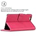 iPhone 6s Case, TUCCH® Leather Case for iPhone 6s / iPhone 6 (4.7 inch), Leather Wallet Cases Folio Book Cover with Credit Card Slots, Stand Holder, Cash Clip, Magnet Closure, Hot Pink with Grey