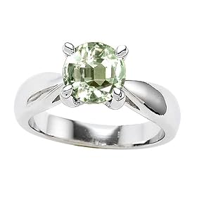 1.35 cts 925 Sterling Silver 14K White Gold Plated Genuine Round Green... by Finejewelers