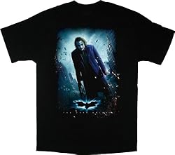 Batman Dark Knight Joker Poster Gotham City Black T-shirt Tee
