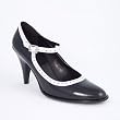 3 1/2 Inch Sexy High Heel Mary Jane Black Patent Demonia