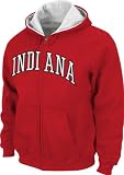 Indiana Hoosiers Cardinal Tackle Twill Full Zip Hooded Sweatshirt