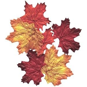 wedding reception decoration ideas, silk fall leaves