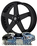 IMAGE OF KMC Wheels Rockstar Car (Series KM7757) Matte Black Finish - 20 X 8 Inch Wheel