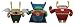 Search : Blammoids Series 4 Three Piece Set: Martian Manhunter, Hawkman, Flash