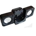 LUPO Black Portable Folding Speakers for Iphone, Ipod Video, Touch, Classic, Nano (all generations), Shuffle plus all other MP3 and MP4 players