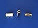 13mm or 1/2 inch Ribbon Clamp Crimps with Loop -- Silver