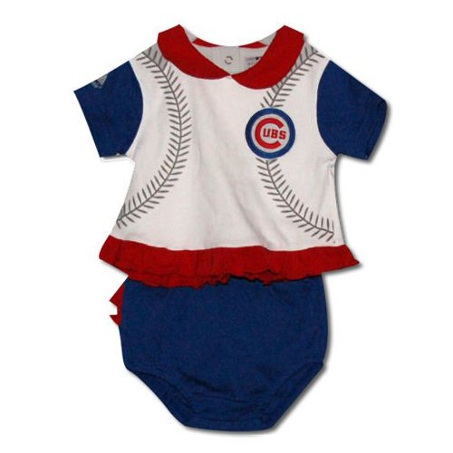 Chicago Cubs Infant Ruffled Diaper Dress