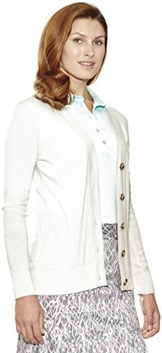 Lizzie Driver Cardigan Sweater (L, Ecru)