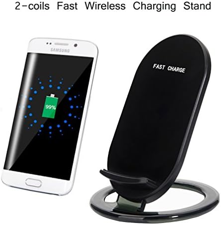 Fast Wireless Charger,Qi Charging Stand for Samsung Galaxy Note 5,Galaxy S6 Edge+ Galaxy S7 S7 Edge models- Black