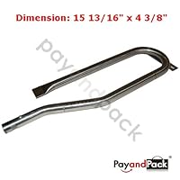 PayandPack 15.7' x 4.375' MBP 13361 Universal BBQ Barbeque Barbecue Replacement Stainless Steel Pipe Tube Burner for Jenn-Air, Nexgrill, Members Mark, Lowes Model Grills.