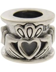 Authentic Biagi Claddagh Celtic 925 Sterling Silver Bead fits European Charm Bracelet
