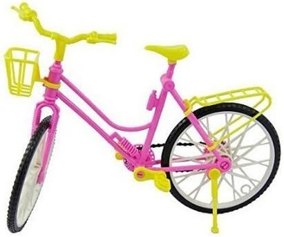 Lanlan Plastic Detachable Bike Bicycle With Basket For Barbie Doll Accessories