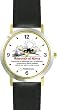 Habit 7 - Renew the Soul (Spanish Text) - DELUXE TWO-TONE WATCH from THE 7 HABITS - WATCH COLLECTION BY WATCHBUDDY&reg; - Arabic Numbers - Black Leather Strap-Size-Children's Size-Small ( Boy's Size & Girl's Size )