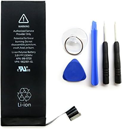 New DUDES 3.8V 1560mAh Lithium-Ion Polymer Internal Battery Replacement (for iPhone 5S 5C) With Repair Tools