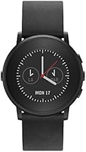 Pebble Time Round 20mm Smartwatch for Apple/Android Devices - Black/Black
