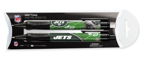 New York Jets Ballpoint Grip Pen and Mechanical Pencil Set in Pillow Pack - NFL (12008-QUT)