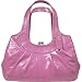 Coach Signature Pink Patent Ergo Pleated Satchel