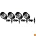 LOREX CVC7662Pack4B Weatherproof Color Security Cameras with Night Vision, 4 Pack (Black)