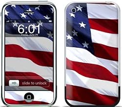 Patriotic Design Protective Skin Decal Sticker for Apple iPhone (2G)