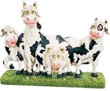 Four Funny Looking Cows Figurine 9.25