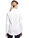 Dickies Girl Juniors Long Sleeve Button Front Poplin Shirt,White,Small