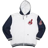 Cleveland Indians Colorblock Zip Hooded Sweatshirt by Stitches Athletic Gear