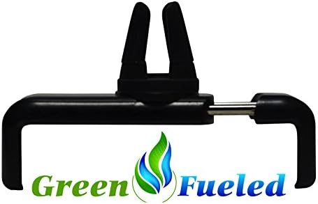 Green Fueled Universal iPhone Car Mount - 6/6 Plus/5s/5c/4/4s, Samsung Galaxy s5/s4/s3, Note 4/3, Google Nexus 5/4, LG G3, Thin or Bulky Cases, Black